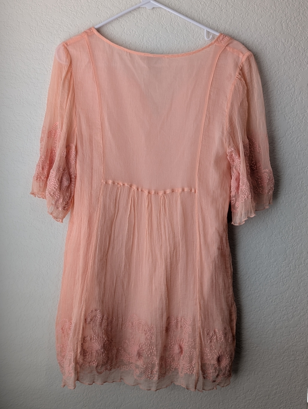 Soft Surroundings Selena Tunic Silk Soft Pink Tunic Size Large - Picture 5 of 7
